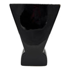 1985 Art Deco Black Pottery Vase Nude Figurine Sculpture Vase by Pelzman Design