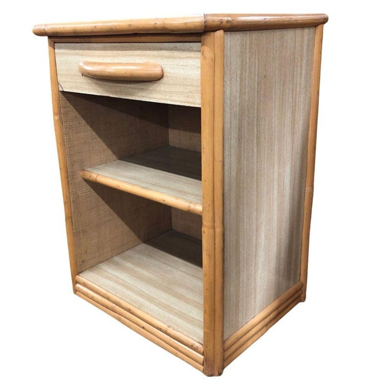Restored Mid Century Rattan Dresser/Vanity Bedroom Set