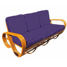Restored MCM Rattan 4-Strand Reverse Pretzel Sofa & Lounge Chair Livingroom Set