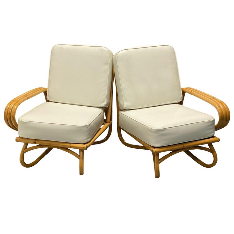 Restored "Triple Triangle" 3-strand Sectional Sectional Settee W/ Loop Base