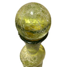 Spanish Mid Century Spaghetti String Green Art Glass String Decanter Bottle
