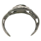 Mid-century Sterling Silver Navajo Cuff Bracelet w/ Bisbee Blue Turquoise Stone