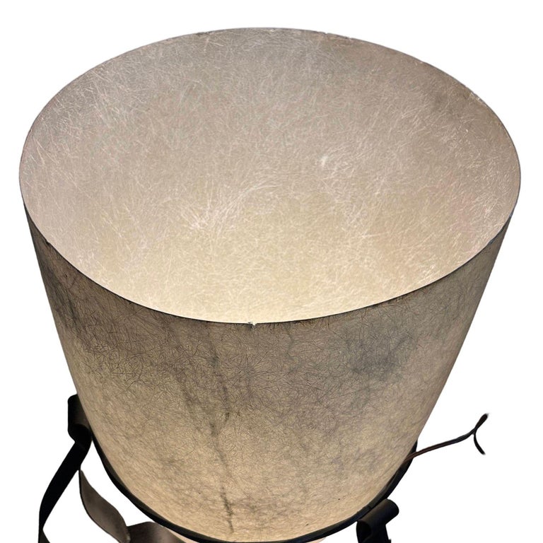 Large 2' 4" Mid Century Fiberglass Cone Shade Spanish Colonial Lamp