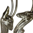 Modernist Polished Aluminum Gazelle Wall Sculpture Pair by Pendergrast