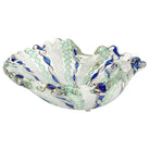 MCM Zanfircio Murano Art Glass Shell Dish Green Latticino Ribbons by Salviati