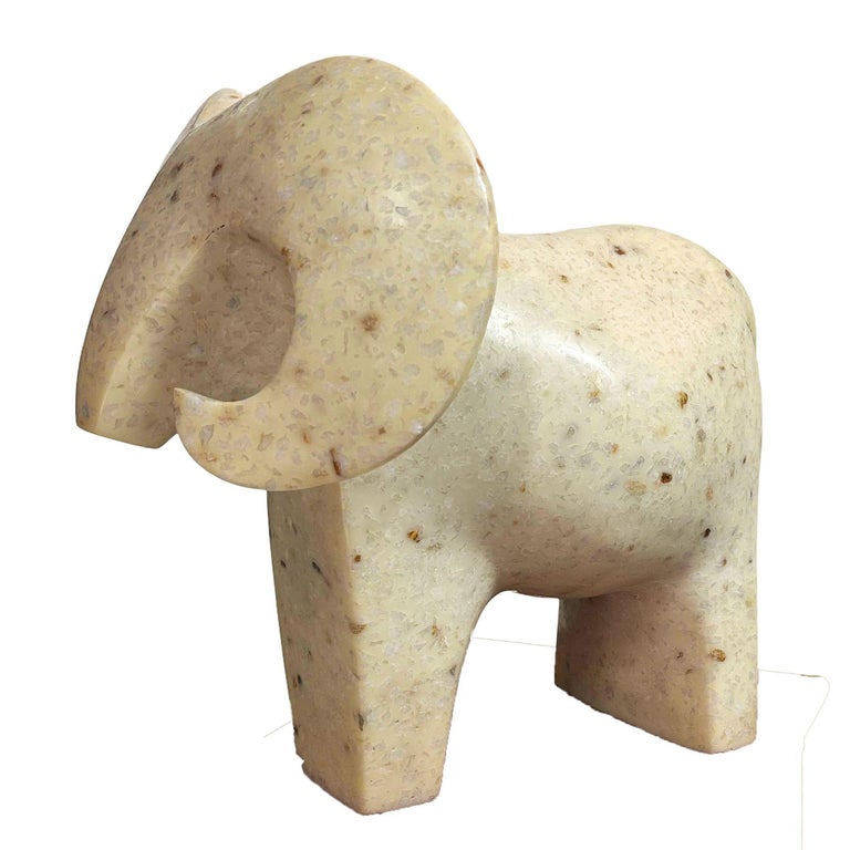 Post Modern White Marble Ram Sheep Sculpture by Masatoyo Kishi Kuki 32/200