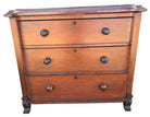 Late 19th Century Victorian Queen Anne Lowboy Dresser with Sculpted Front