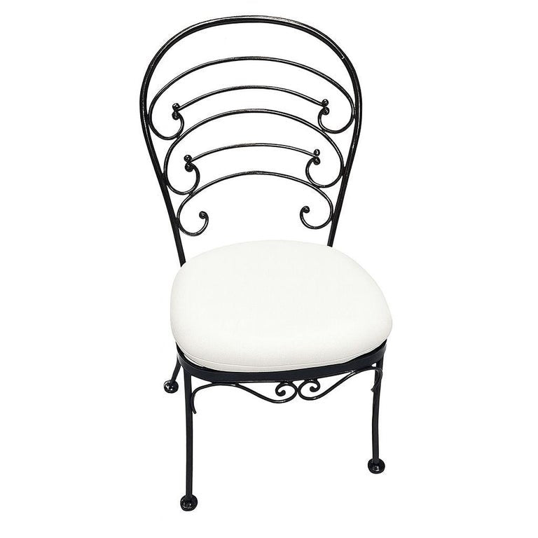 Restored Mid-century Iron Café Patio/Outdoor "Ribcage" Chair by Woodard Set of 3