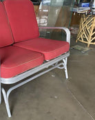 Aluminum Patio/Outdoor Sled Base Rocking Slinder Loveseat Sofa