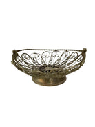 Russian Woven Brass Fruit Moskva Basket Bowl