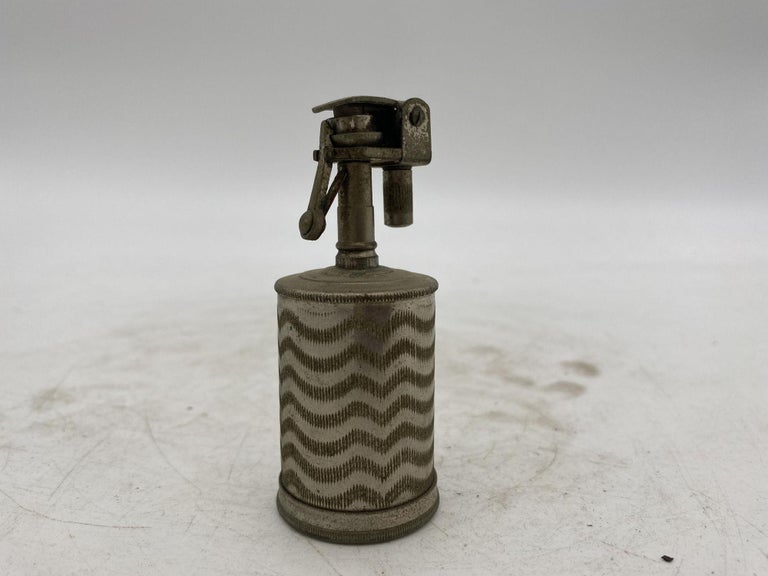 Hand Etched Cylinder Table Lighter, Circa 1930