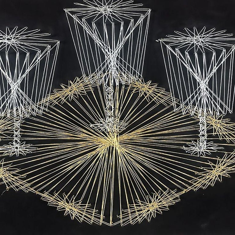 Mid Century Art Handcrafted Modern String Art