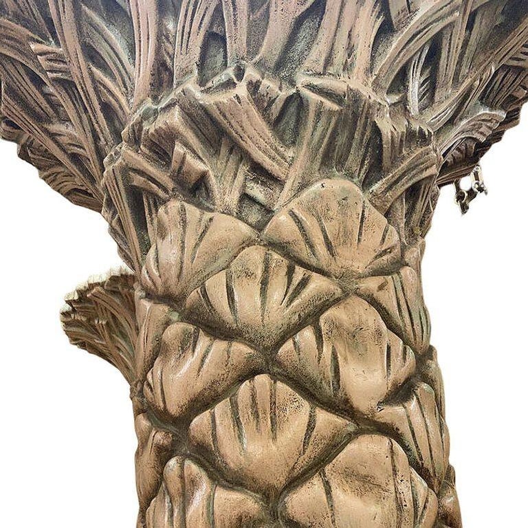 10-Foot Fiberglass Art Deco Grand Palm Tree Architectural Column, 2 Available