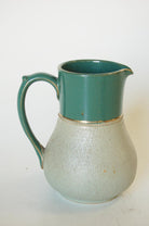 Glazed Ceramic Pottery Green Lidded Pitcher by Lovatts Langley, England