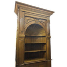 Georgian Style Old Pine Barrel Back Bespaq Corner Book Case