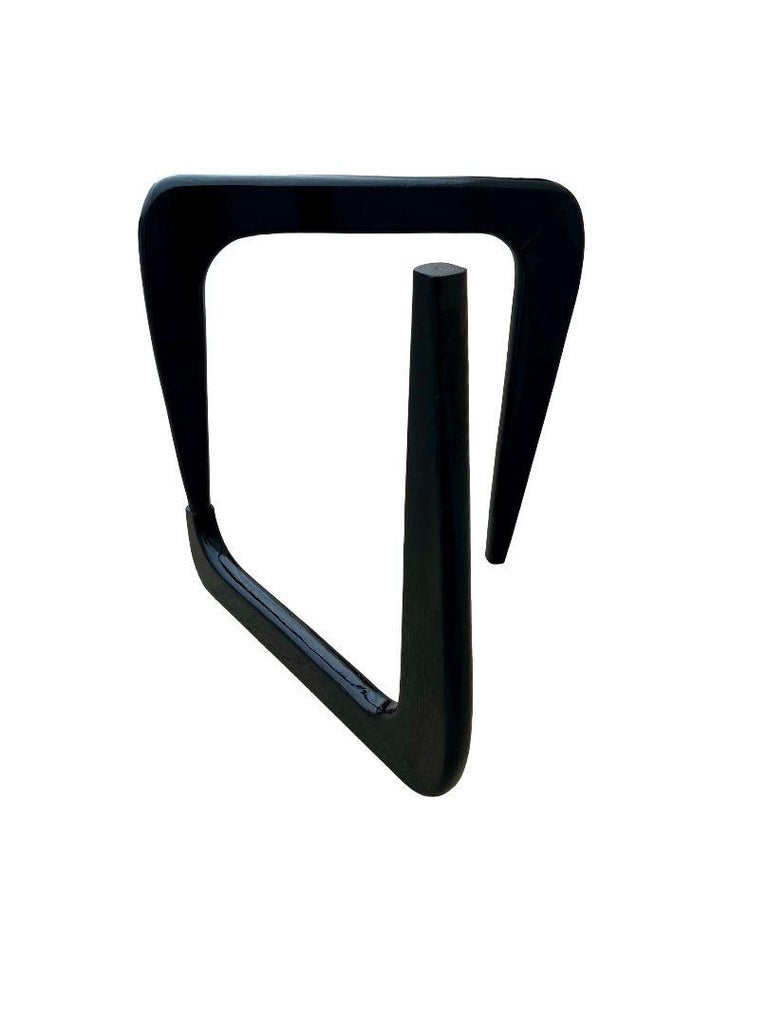Noguchi Style Triangle Glass Top Wide Side Table
