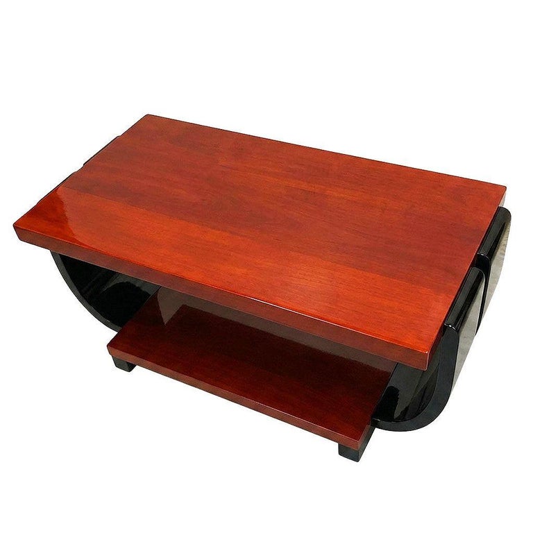 Two-Tone Art Deco Side & Coffee Tables Pair by Gilbert Rohde for Brown Saltman