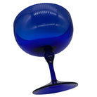Hand Blown Cobalt Blue Glass Stemmed Desert Bowl