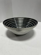 1980's Vintage Post Modern Stainless Steel Devo Maya Bowl Pewtertone by Mann