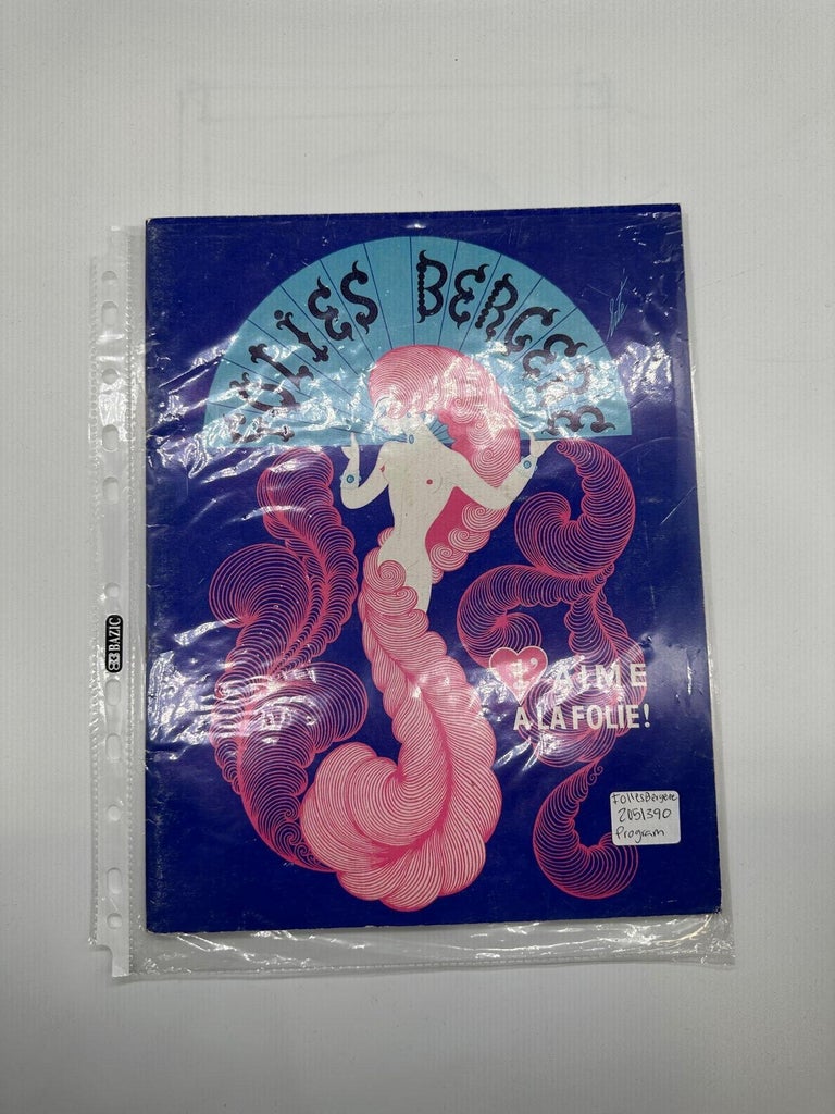 1971 Folies Bergère Starring Hélène Martini Vintage Cabaret Pamphlet by Erté