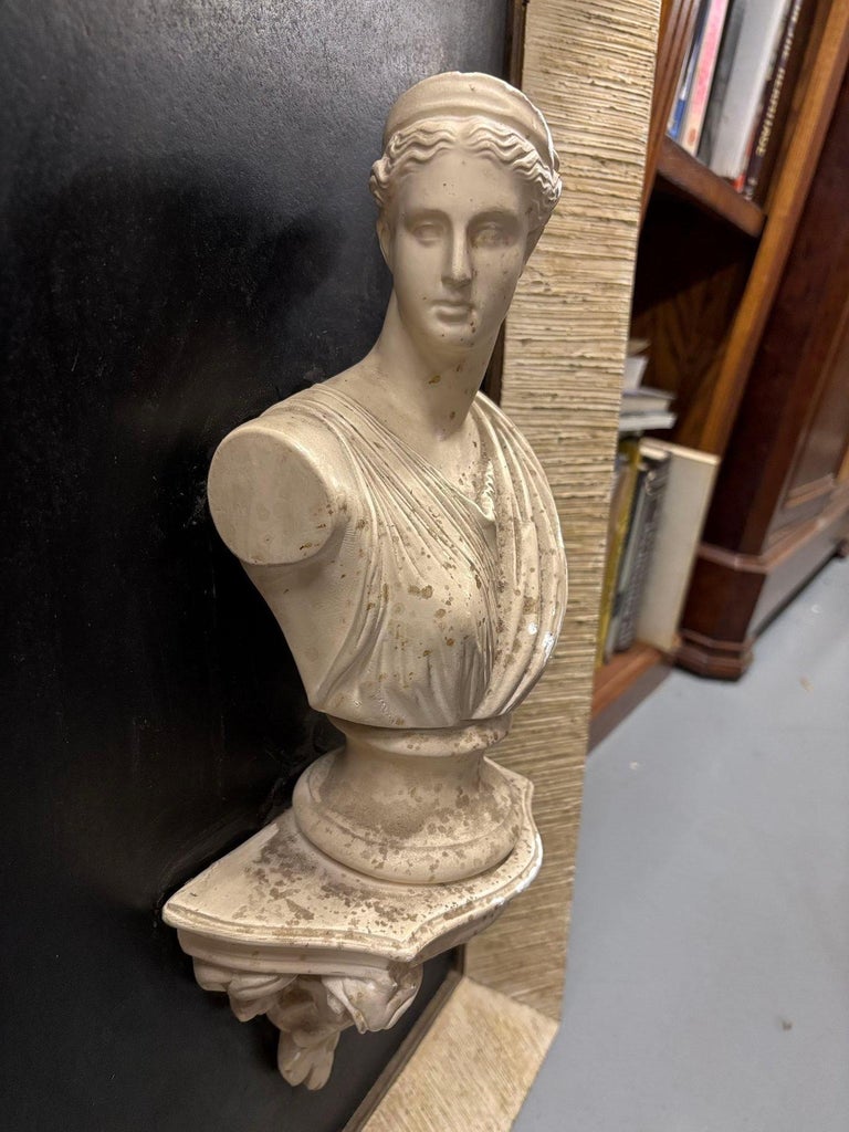Framed Bust Sculpture 3D Framed Classical Style Art Male and Female Figure- Pair