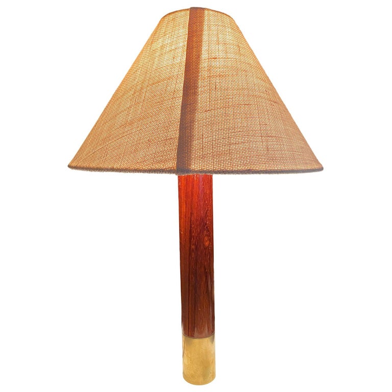 Brass Básica M2 Table Dimmer Lamp by Santiago Roqueta For Santa & Cole w/ Shade