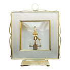 German Mid-Century Brass Mantel Clock by Kieninger & Obergfell