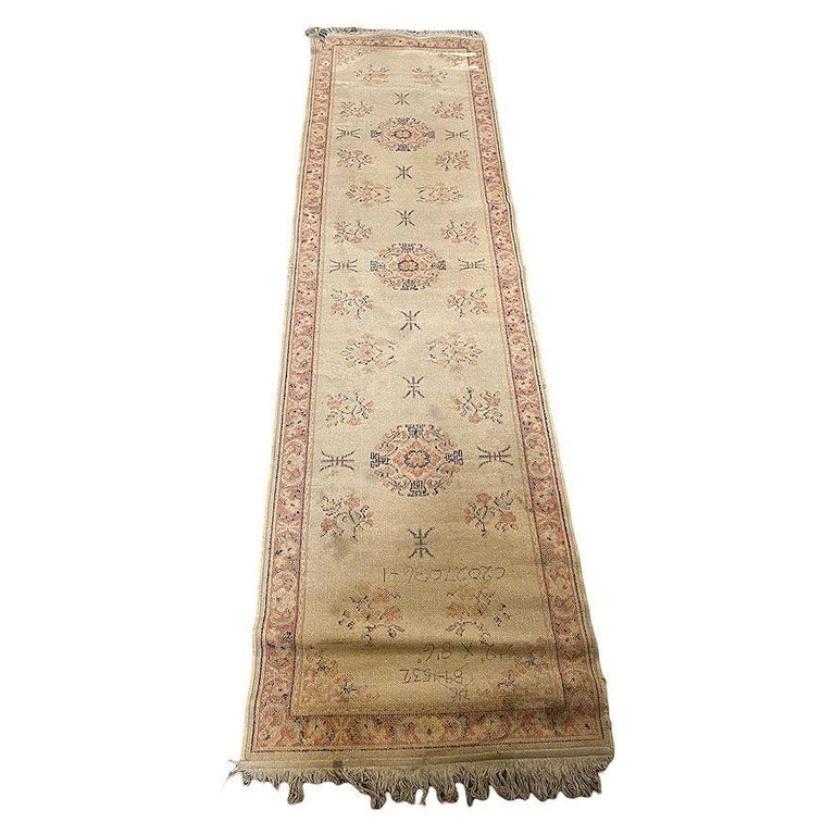 8' Foot Hand Knotted Wool Turkish Oushak Runner Rug