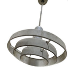 Mid-Century "Saturn" Ceiling Steel 15" Pendant by Kurt Versen, 6 Available