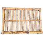 Restored Art Deco Stick Reed Rattan Serving Tray