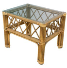 Art Deco "President" Stick Reed Rattan Coffee & Side Table set