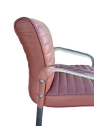 Lucite and Leather Lounge Chairs by Leon Frost, Signed