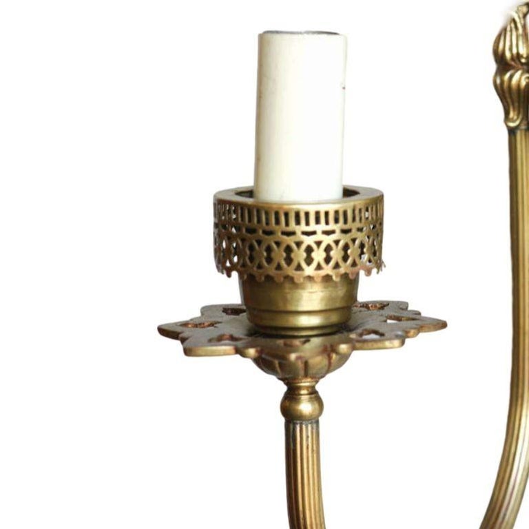 Edwardian era Neoclassical Bronze Greek Face 2-Arm Sconce, 2 Available