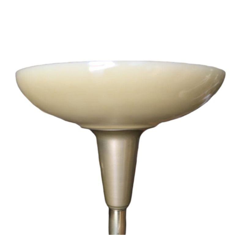1950s Sculptural Organic Leaf Acrylic Floor Lamp by Rougier