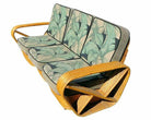 Restored Paul Frankl Style 6 strand Rattan Sofa & Lounge Chair Set