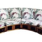 Restored 4-Strand Square Pretzel Rattan Corner Sectional Sofa for Six by Ritts
