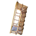 Restored Stick Reed Rattan Hanging Swing Lounge Chair