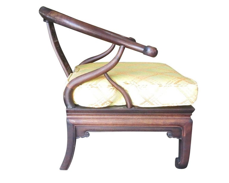 James Mont Style Horseshoe Lounge Chairs, Pair