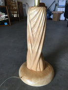 Heifetz Style Hand Carved Nude Female Bust Torchiere Floor Lamp