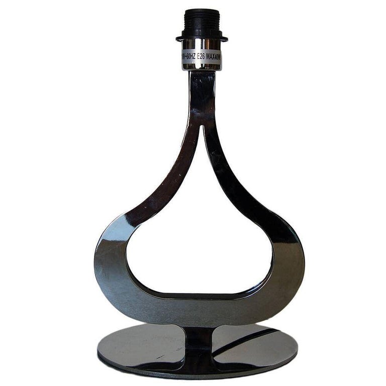 Postmodern Chrome Tear Drop Shaped Table Lamp
