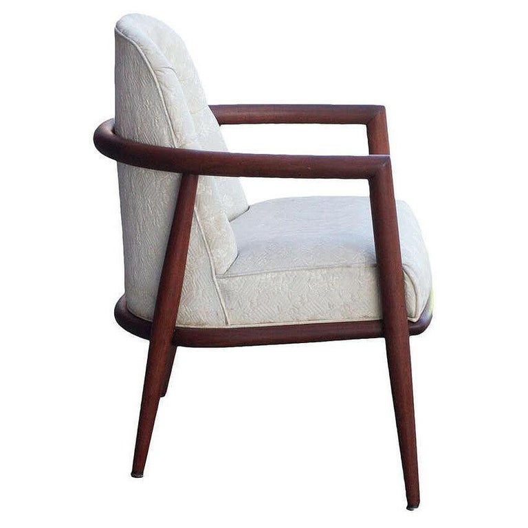 Mid-century Sculpted Teak Occasional Chair by T.H. Robsjohn-Gibbings Widdicomb