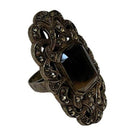 Ornate Sterling Silver and Marcasite Ring