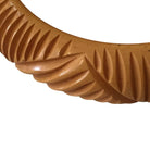 Vintage Carved Butterscotch Bakelite Bangle, circa 1930s