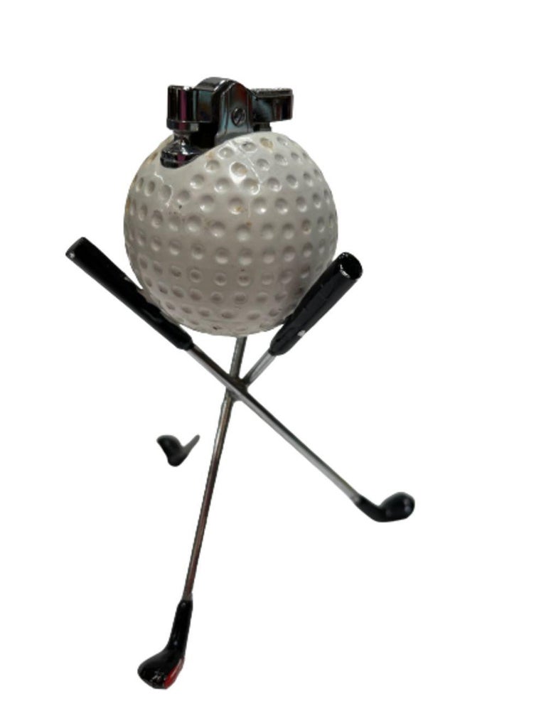 Mid Century Modern Novelty Pro Golf Ball Table Desk Lighter