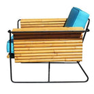 Restored Pair of Wrought Iron and Rattan Ski Club Lounge Chairs by Shirley Ritts