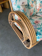 Restored Double D Loop Half Moon Rattan Four-Strand 3 Seater Sofa