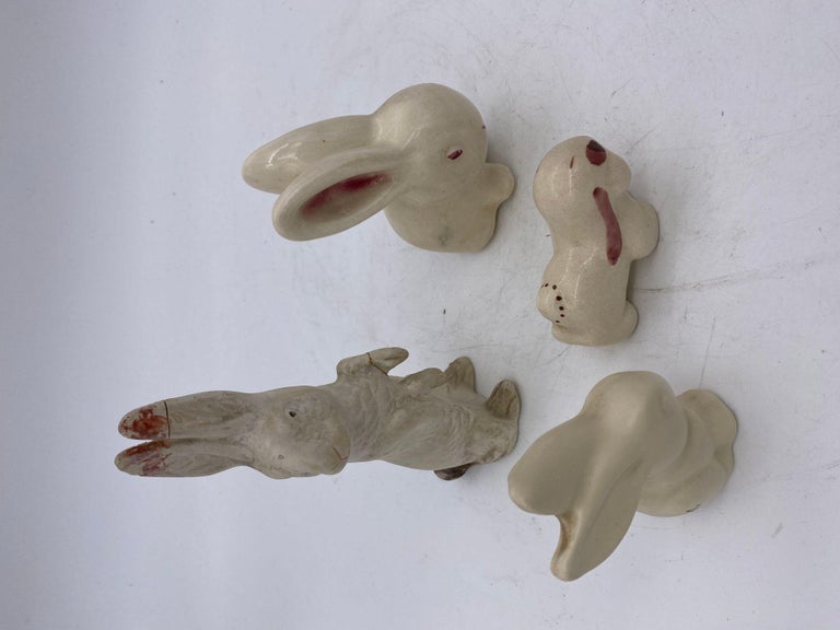 Magician Silver Bunny in a Hat Rabbit Figural Collection