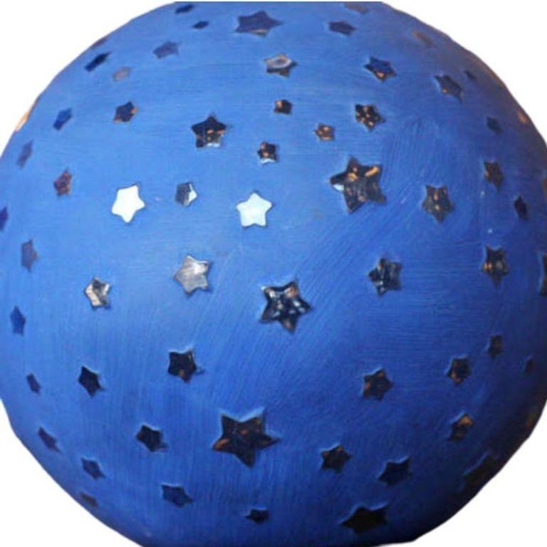 Rare Huge 10.5 inch Lalique "Stars" Dans la Nuit Post-War Factice Perfume Bottle