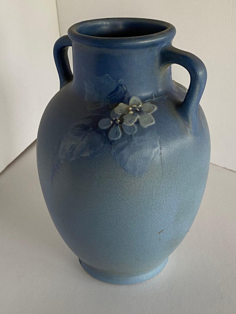 Antique Arts & Crafts Hand-Painted Art Pottery Vase by Weller Pottery