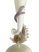 Mid-Century Venetian Murano Glass Dolphin Vase By Salviati